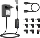 36W USB Adaptateur Alimentation Universelle,Transformateur Universel Bloc d'alimentation 20V 19V 18V 17V 16V 15V 14V 13V 12V 11V 10V 9V 8V 7V 6V 5V,AC/DC Chargeur Secteur,Max 3000mA(Q990)