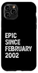 Coque pour iPhone 11 Pro 23e anniversaire homme femme épique depuis février 2002