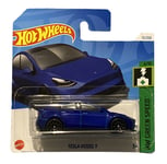 Hot Wheels Tesla Model Y HW Green Speed 3/10 Miniature Collector Mattel 2022