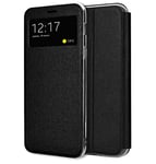 Tumundosmartphone Coque Portefeuille Support avec fenêtre pour Xiaomi Redmi Note 13 Pro 4G Couleur Noire