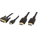 Amazon Basics HDMI to DVI Adapter Cable (Latest Standard) - 0.9/1.8/3/4.6/7.6 m & High-Speed 4K, Ultra HD, HDMI 2.0 Cable - 1.8m / 6 Feet (Latest Standard) Supports Ethernet, 3D, Audio Return