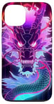 Coque pour iPhone 13 Cyber Dragon fluo