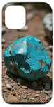 Coque pour iPhone 15 Pro Turquoise Stone Jewelry Mineral Boho Natural Elegant