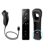 Manette Wiimote + Nunchuk + Motion Plus noir compatible avec Nintendo WII WII mini WII U