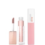 Maybelline Lifter Gloss and Superstay Matte Ink Lipstick Bundle (Various Shades) - 10 Dreamer