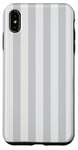 Coque pour iPhone XS Max Gris rayé mignon girly esthétique Preppy Stripe