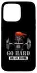 Coque pour iPhone 15 Pro Max Black Cat Haltérophilie en salle de fitness Go Hard or a Go Home