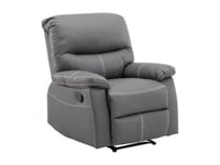 Fauteuil relax en simili gris CANBY