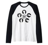 Big Bang Theory Logo Rock Lizard Spock Raglan Baseball Tee