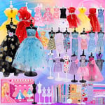 600+ Fashion Designer for Girls Kids DIY Design Arts and Crafts Sewing Kits Creative Learning Toys for Teen Girls Kids Birthday Xmas Present Age 6 7 8 9 10 11 12+ with 4 Mannequins 30 Clothing Fabric