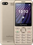 Myphone Maestro 2, Téléphone À Clé, Écran Couleur, Grand Écran De 2,8 Pouces, Double Sim, Torche, Batterie Haute Capacité De 1000 Mah, Design Fin, Caméra, Grandes Clés, Radio, Telephone Senior D'Oro