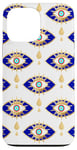 iPhone 13 Pro Max Blue and Gold Evil Eyes Case