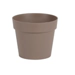 EDA - Pot rond Toscane - 20x17cm - 3L - Taupe plastiques