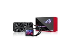 ASUS ROG RYUJIN II 240, Kit de watercooling CPU avec écran LCD 3.5", Socket Intel LGA 1700/1200/1150/1151/1152/1155/1156/2066 et AMD AM4/TR4 et deux ventilateurs Noctua Inustrial PPC