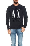 Armani Exchange Men's Icon Sweatshirt, Blue, L UK