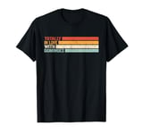 Totally in Love with Dominoes retro for men tile-based game T-Shirt