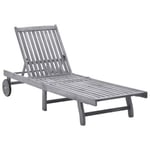 Transat chaise longue bain de soleil bois Helloshop26