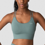 Ribbed Define Seamless Sports Bra, Racing Green