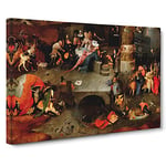 The Temptation Of St Anthony By Hieronymus Bosch Canvas Print for Living Room Bedroom Home Office Décor, Wall Art Picture Ready to Hang, 30 x 20 Inch (76 x 50 cm)