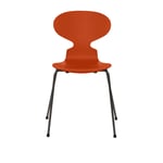 Fritz Hansen - 3101 Myran 4 ben, Lackad, Paradise Orange, Underrede Warm Graphite - Matstolar - designer_arne_jacobsen - Orange - Metall/Trä