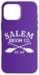 Coque pour iPhone 16 Pro Max Salem Broom Company Costume de sorcière d'Halloween pour femme