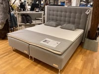 Marstrand ställbar säng / 180x200 cm / Zaragoza Pebble / Medium &amp; Fast / Luxury BM / Solö 120 gavel