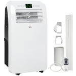 HOMCOM 12000 BTU Portable Air Conditioner, 3-in-1 Air Conditioning Unit, Dehumidifier, Cooling Fan with Remote Control, Digital Display, 3 Speeds, 24H Timer On/Off, Window Venting Kit, 28m²