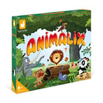 Janod - AnimaliX - Jeu de Déduction - Devine l'Animal - 1 Roue + 4 Plateaux Individuels + 32 Cartes + 4 Feutres Effaçables - Dès 6 Ans, J02476