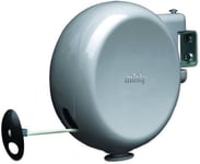 Minky - Outdoor Washing Line, Retractable Reel, Plastic, 15m, Grey