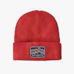 Patagonia Kids logo beanie, lue barn Ridge Rise Stripe: Sumac Red 2020