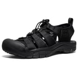 KEEN Men's Newport H2 Sandal, Triple Black, 14 UK