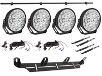 Prisvärt komplett extraljuspaket med 4 x 9 tums W-light