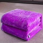 Tjockad mjölkfiber Coral Fleecefilt Flanellfilt Studentfilt Litet täcke Purple 180*200cm