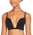 DotVol Femme Soutien-Gorge plungé à Armatures Effet Pigeonnant décolletés Ultra-Plongeant Sexy Noir 100D