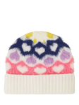 Angels by Accessorize Kids' Heart Beanie Hat, White/Multi