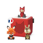 tonies Coffret Toniebox en Avant La Musique Rouge, 2 Figurines Chansons + 1 Figurine Créatif, boîte à Histoire et Musique pour Enfant 3-7 Ans, conteur d'histoire Robuste & Facile à Utiliser