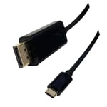 FDL 1M USB TYPE C TO DISPLAYPORT CABLE (M-M)