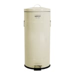 30L Round Retro Kitchen Pedal Bin Cream