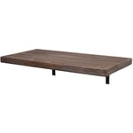 Table murale HHG 418, table pliante murale en bois massif, 100x50cm brun miteux