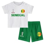 FIFA Unisex Kinder Official World Cup 2022 Tee & Short Set, Toddlers, Senegal, Alternate Colours, Age 2, White, Small