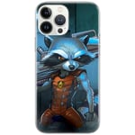 ERT GROUP mobile phone case for iPhone 13 PRO MAX original and officially licensed Marvel pattern Rocket 001 Blue optimally adapted to the shape of the mobile phone, case made of TPU