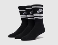 Nike 3-Pack Essential Stripe Socks, Black