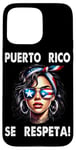 Coque pour iPhone 15 Pro Max Puerto Rico Se Respeta PR Flag Lunettes de soleil Boricua Bandana