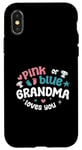 Coque pour iPhone X/XS Rose ou bleu Grandma Already Loves You – Fête de révélation du sexe