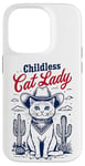 Coque pour iPhone 14 Pro Chat Cowboy sans enfant Cat Lady For Kamala Election Voting