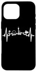 Coque pour iPhone 16 Pro Max La silhouette Las Vegas battement coeur Nevada Sin City USA