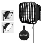 Neewer Softbox Diffuser for RGB1200 LED Video Light Panel,16.5"x14.6"/42x37cm Foldable with Honeycomb Grid, Strap & Bag for Photo Studio Portrait Video Recording Photography Lighting Control, NS1S