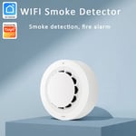 Détecteur de fumée WiFi capteur sans fil alarme de fumée d'incendie App télécommande intelligente 80dB alarme sonore fonctionne avec la vie intelligente