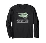 Comet Tank British WW2 Tanks Illustration Long Sleeve T-Shirt