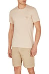 Emporio Armani Men's Eagle Patch Crew Neck T-Shirt, Sand Yellow, XL